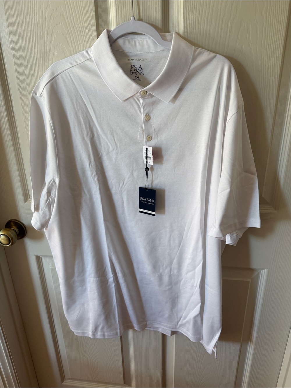 Jos. A. Bank Traditional Fit White Short-Sleeve Polo Sz XXL. NWT